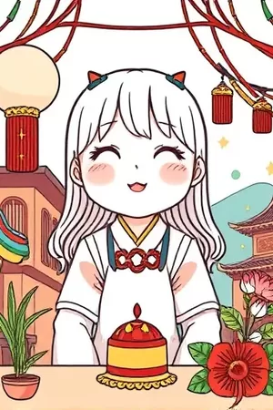 半城烟雨半城灯漫画封面：古巷屋檐下的灯笼与纸伞